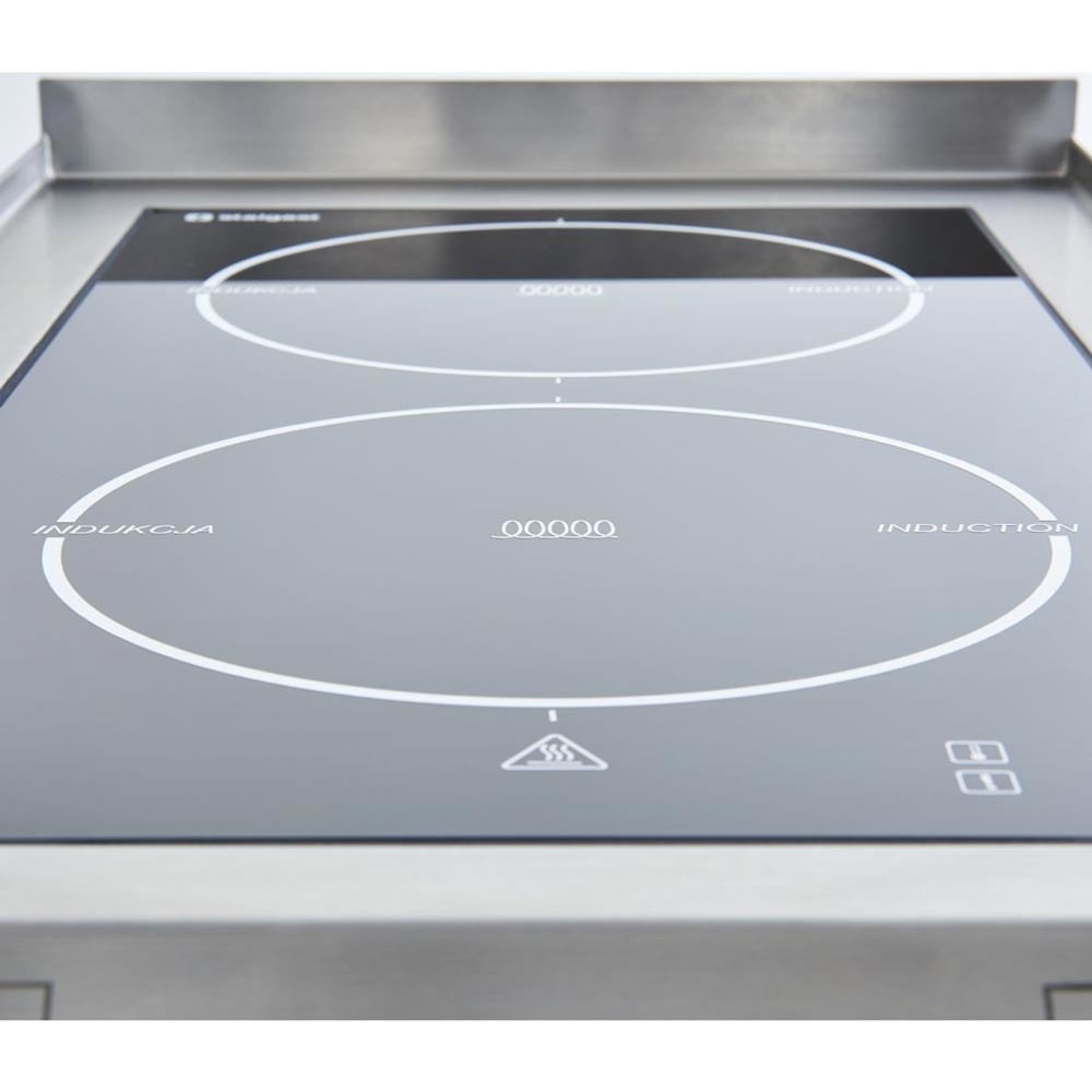 Produktabbildung Nr. 6: Stalgast Induktionsherd mit 2 Kochfeldern und 2-türigem Unterschrank, Serie 700 ND