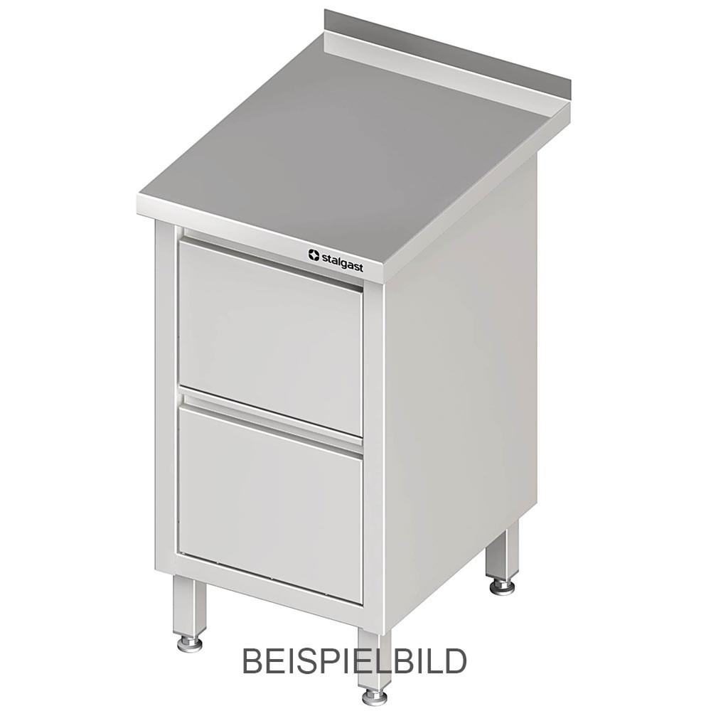 Produktabbildung: Stalgast Schubladenschrank mit 2 Schubladen, 450x600x850 mm, ohne Aufkantung, verschweisst