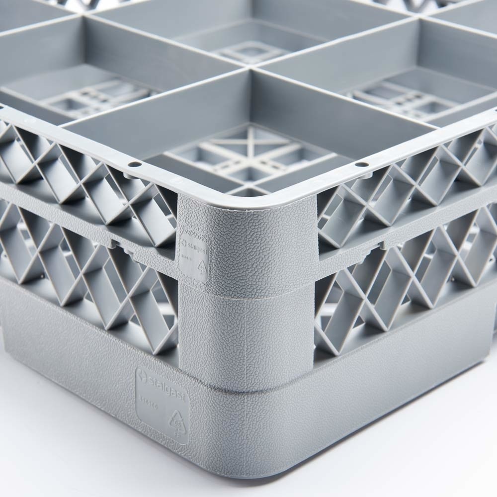 Produktabbildung Nr. 4: Stalgast Spülkorb für Gläser und Tassen 16 Fächer 500 x 500 mm
