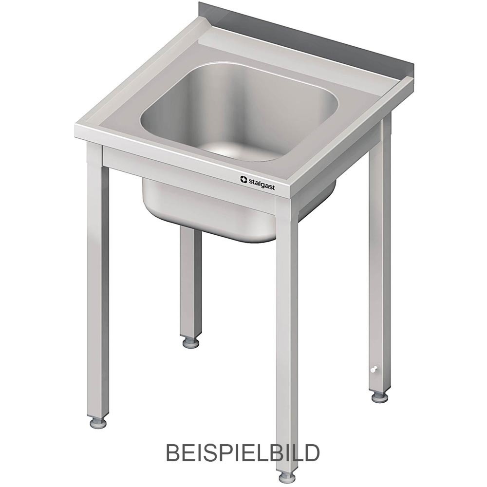 Produktabbildung: Stalgast Spültisch ohne Grundboden 600x700x850 mm, mit einem Becken mit Aufkantung, verschweisst
