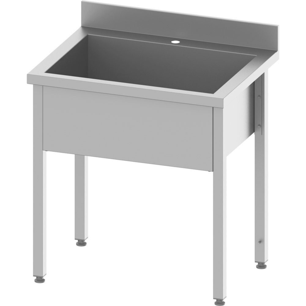 Produktabbildung: Stalgast Topfspüle ECO mit einem Becken 800x600x850 mm, 300 mm Beckenhöhe mit Aufkantung, Selbstmontage