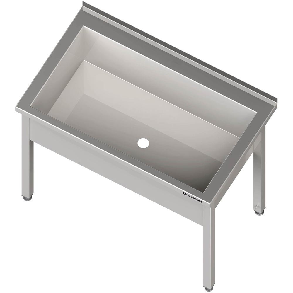 Produktabbildung: Stalgast Topfspüle mit einem Becken, 700x600x850 mm, 300 mm Beckenhöhe, mit Aufkantung, verschweisst
