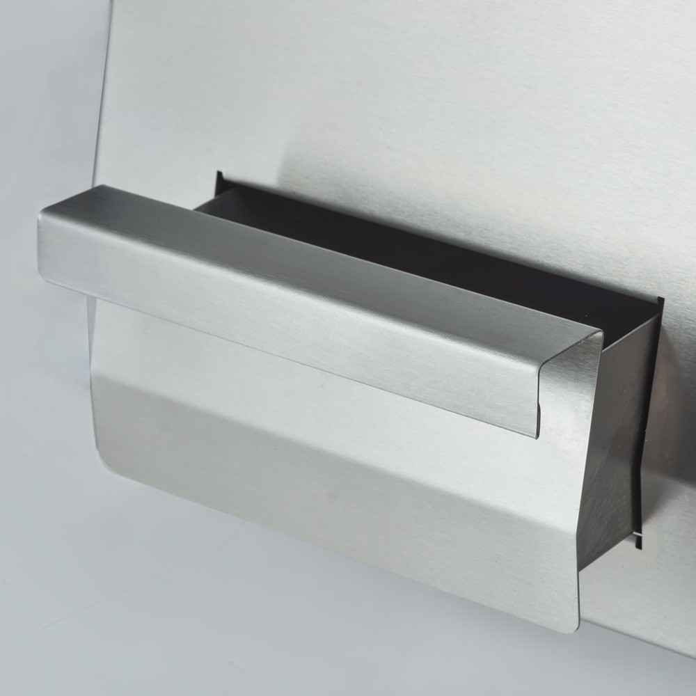 Produktabbildung Nr. 3: Stalgast Verchromte Elektro-Griddleplatte als Tischgerät, 800x700 mm, ½ glatte/½ gerillte Grillfläche, Serie 700 ND