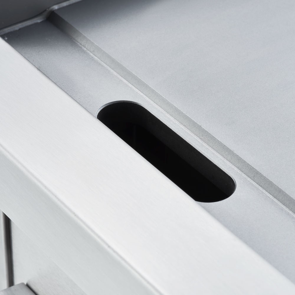 Produktabbildung Nr. 4: Stalgast Verchromte Elektro-Griddleplatte als Tischgerät, 800x700 mm, glatte Grillfläche, Serie 700 ND