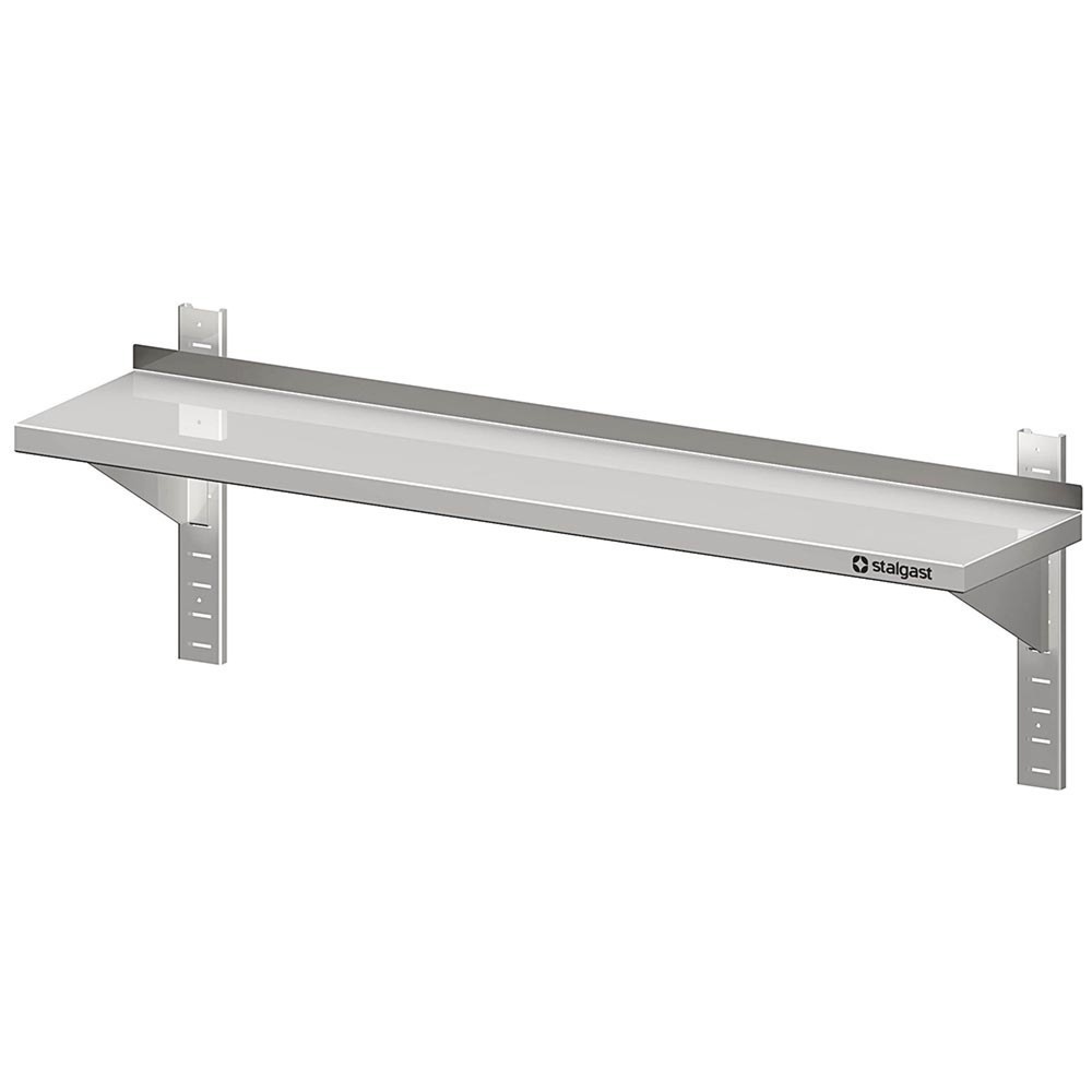 Produktabbildung: Stalgast Wandbord mit Konsolen, und Wandschienen, 600x300x400 mm, höhenverstellbar, verschweisst