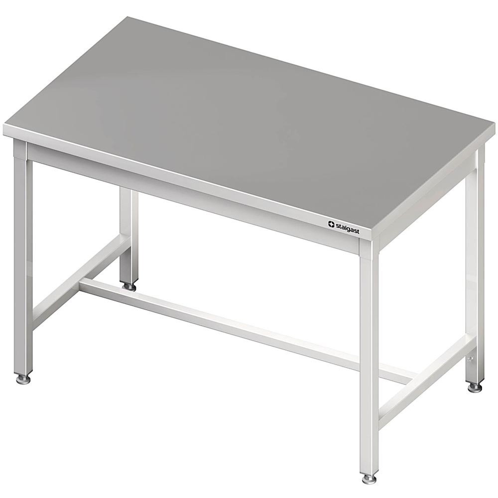 Produktabbildung: Stalgast Zentralarbeitstisch mit mittiger Strebe, 800x700x850 mm, ohne Aufkantung, verschweisst