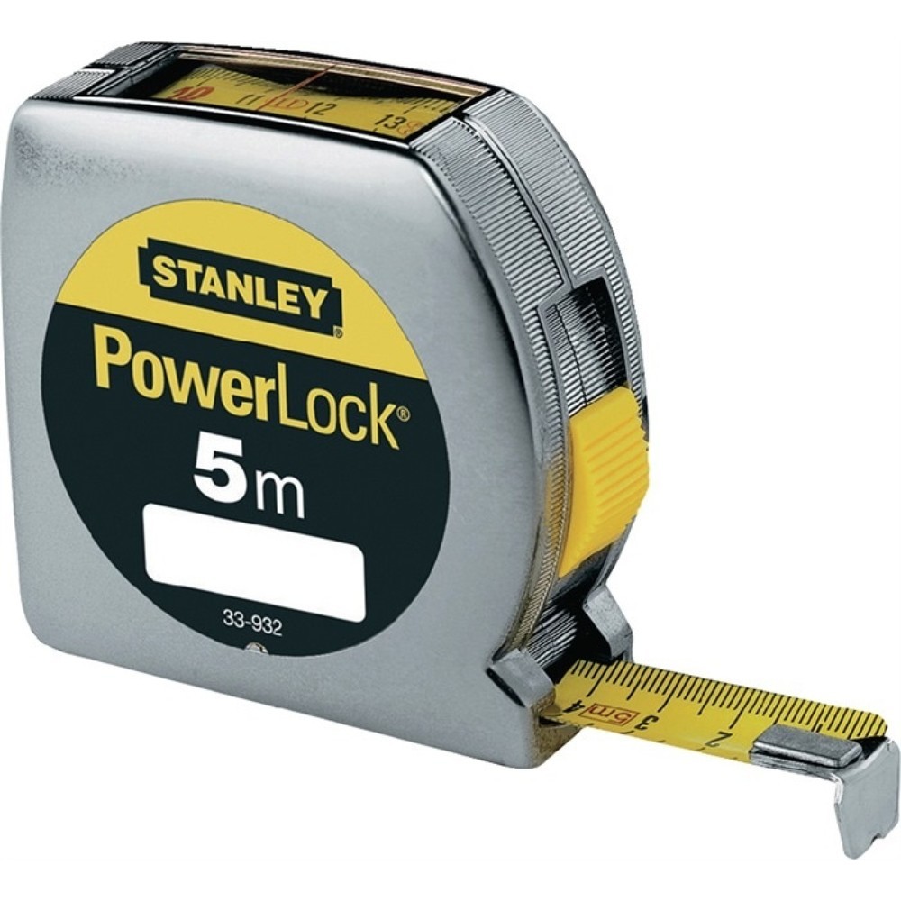 Produktabbildung Nr. 1: STANLEY Taschenrollbandmass PowerLock® L.5m B.19mm mm/cm EGII Ku.Sichtfenster SB