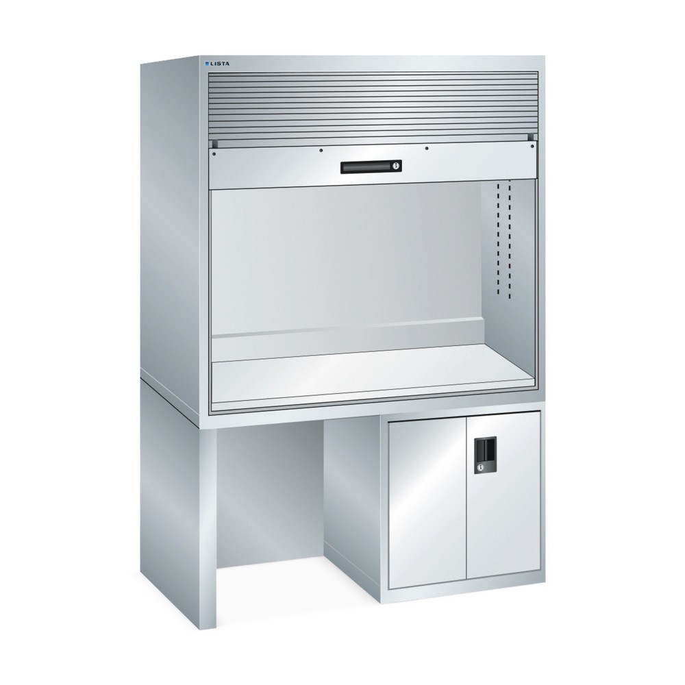 Illustration du produit: Station de qualité LISTA 2x36x36E, (lxPxH) 1 434x725x1 900 mm, sans multiprise, gris clair