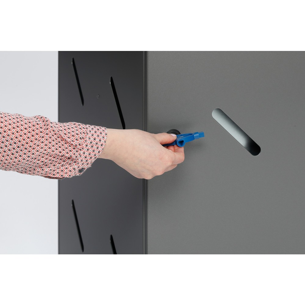 N° de l'image du produit 3 : Station de tri VAR® WS 58, ouvertures d'insertion, 4x 50 litres, fer micacé