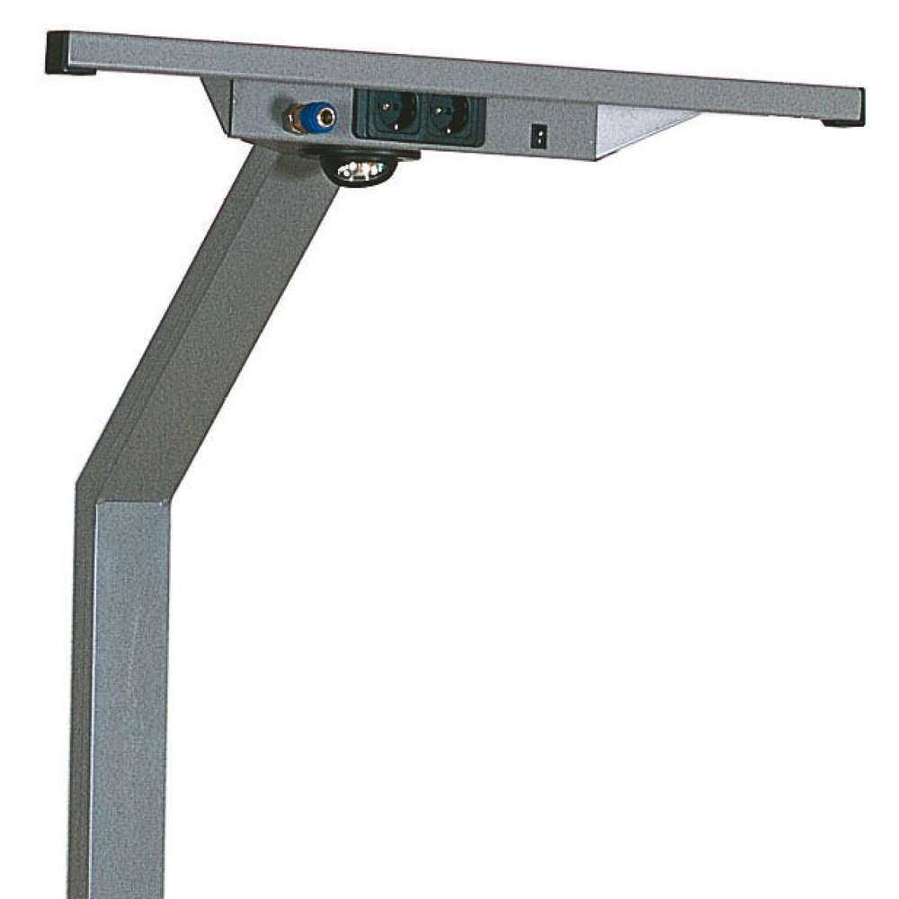 Produktabbildung: Stativ mit integrierter Lampe für Bedrunka+Hirth Arbeitsplatzsystem, 2 Steckdosen