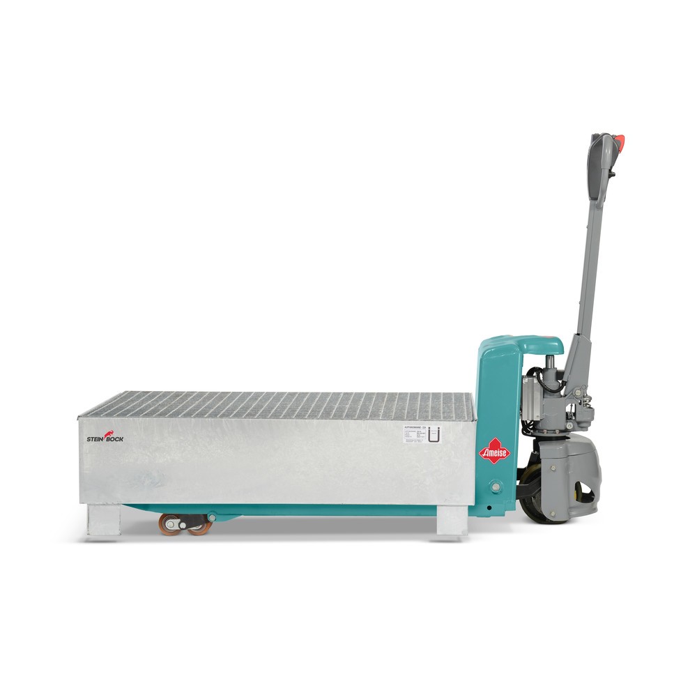 Produktabbildung Nr. 5: Steinbock® Auffangwanne, 4x 200 l, HxBxT 285 x 1.200 x 1.200 mm, inkl. Gitterrost, feuerverzinkt