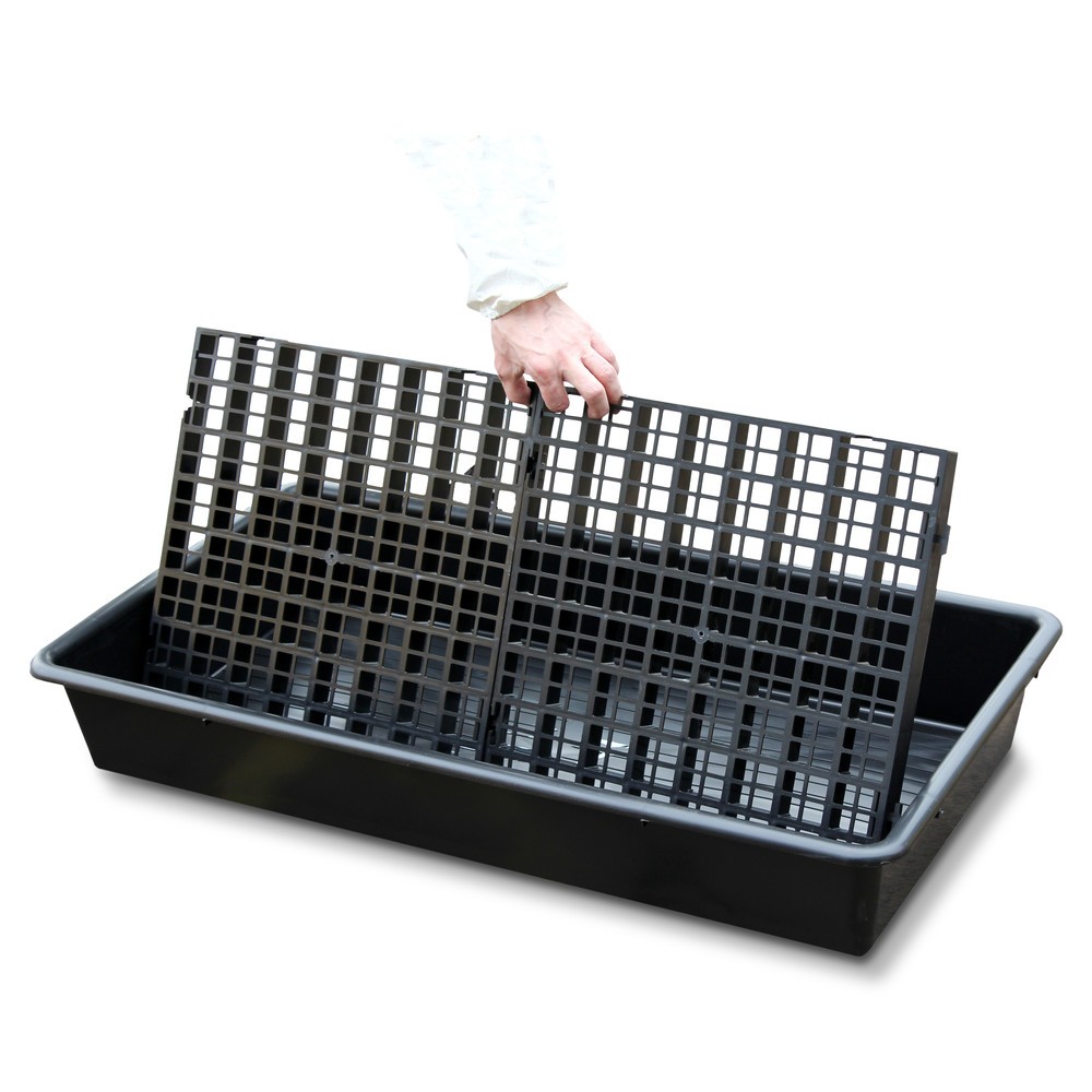 Produktabbildung Nr. 3: Steinbock® Bac de rétention pour petits contenants en PE, avec grille en PE, contenance 64,5 l
