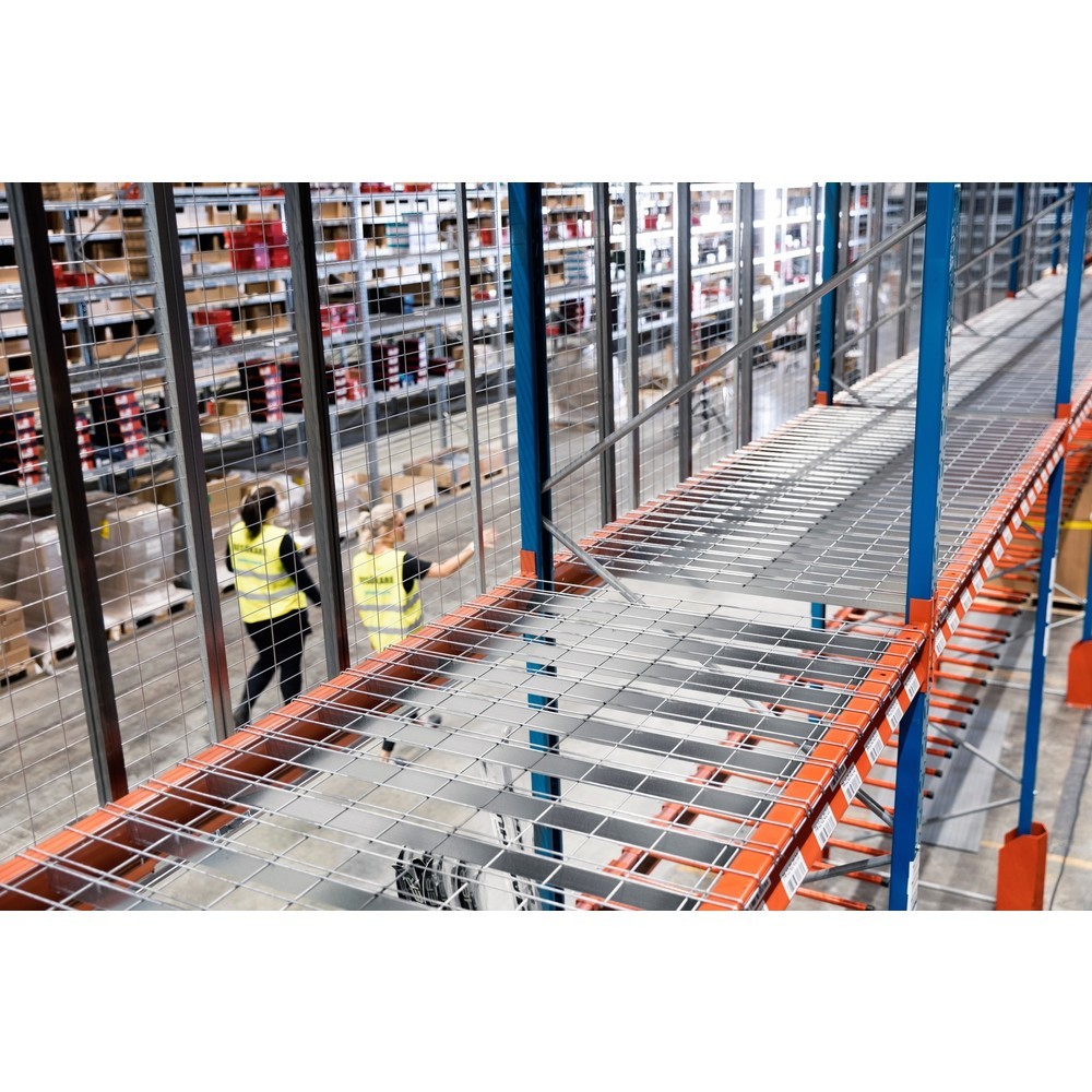 Produktabbildung Nr. 5: Steinbock® Drahtgitterboden für Palettenregale, engmaschig und feuerverzinkt, BxT 890 x 1100 mm, Tragkraft pro Stellplatz 250 kg