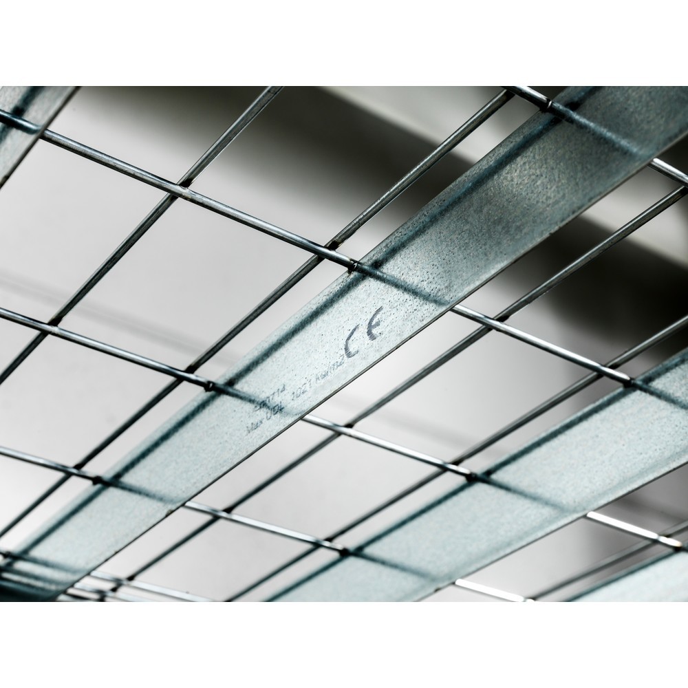 Produktabbildung Nr. 10: Steinbock® Drahtgitterboden für Palettenregale, engmaschig und feuerverzinkt, BxT 890 x 1100 mm, Tragkraft pro Stellplatz 250 kg