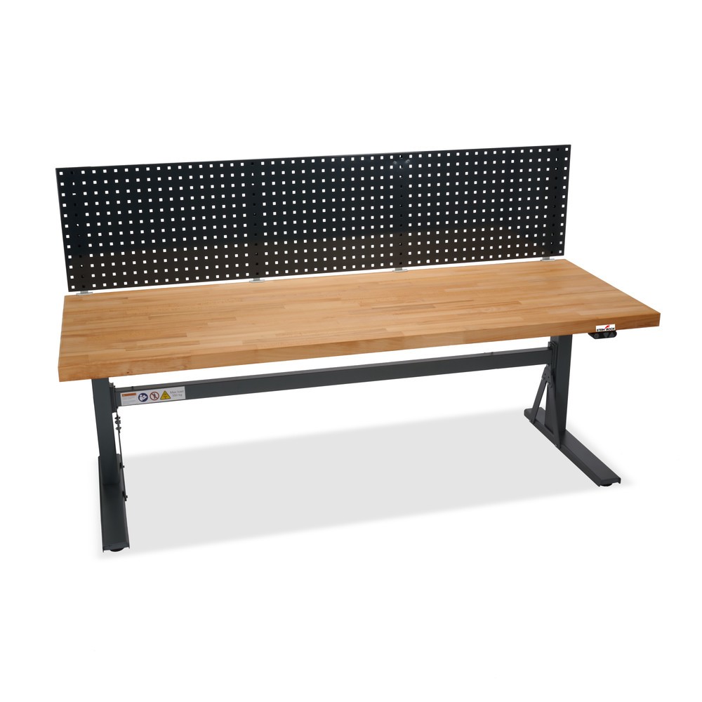 Produktabbildung Nr. 10: Steinbock® elektrisch höhenverstellbare Werkbank e-Adjust, mit Lochwand, HxBxT 700-1.170 x 2.000 x 750 mm, TK 350 kg