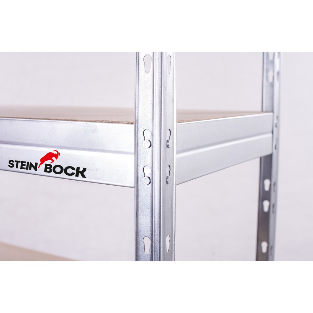 Produktabbildung Nr. 5: Steinbock® Rayonnage à tablettes Rivet 1 galvanisé, charge par tablette 250 kg, HxlxP 1 800 x 900 x 450 mm