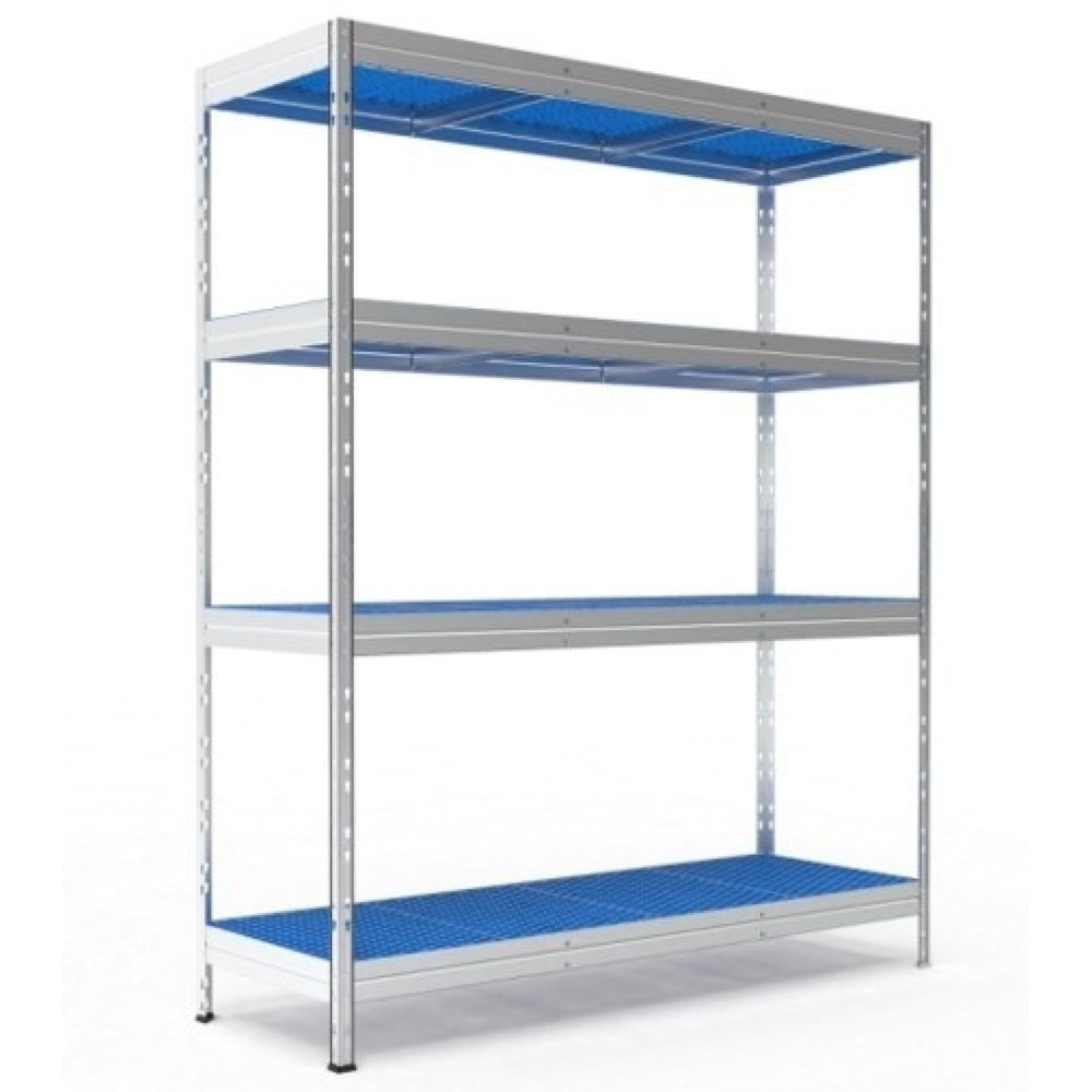 Produktabbildung Nr. 1: Steinbock® Lebensmittelregal LMR-1, Fachlast 150 kg, HxBxT 1.800 x 1.500 x 500 mm