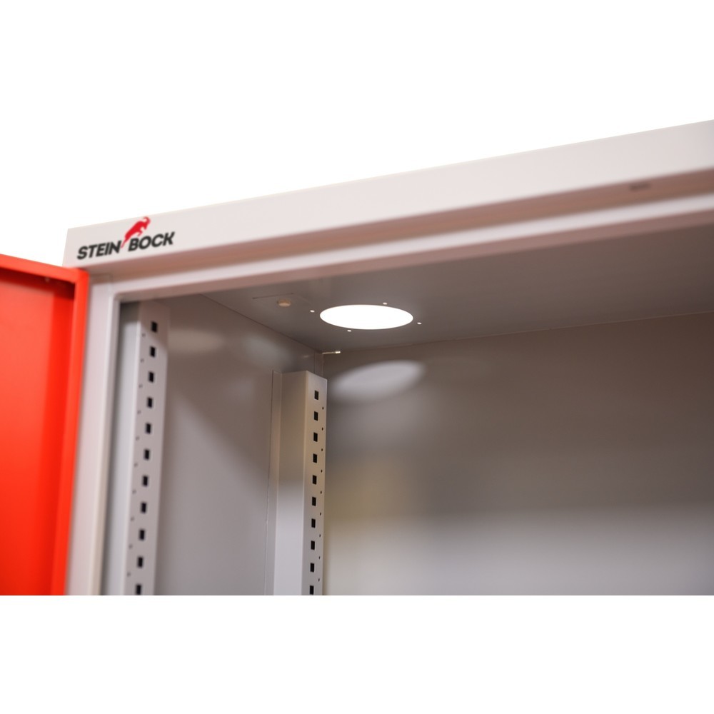 Produktabbildung Nr. 6: Steinbock® Ölschrank, mit höhenverstellbaren  Gitterrostböden, abschliessbar, 1 Auffangwanne