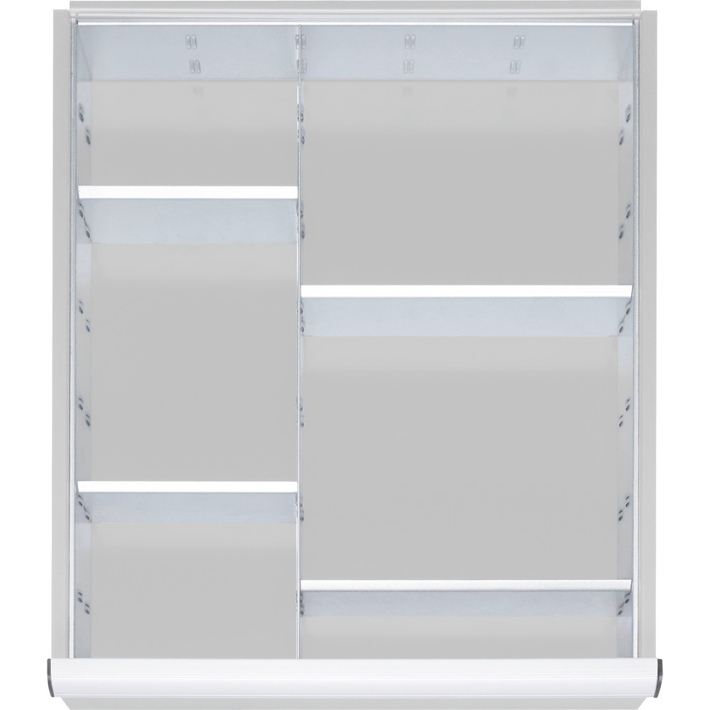 Produktabbildung: Steinbock® Schubladeneinteilungs-Set, für Schubladenmasse BxT 490 x 560 mm mit Blendenhöhe 120-150 mm, 1x 4 Trennwände