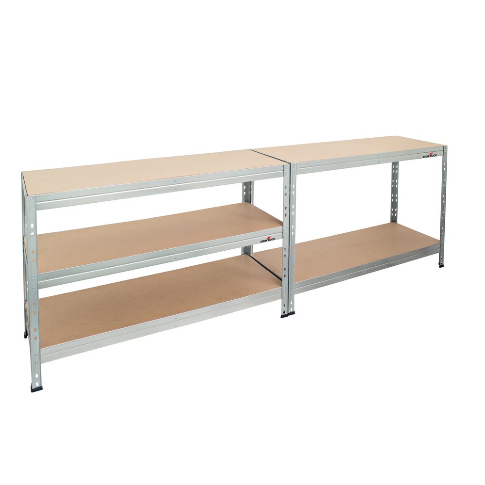 N° de l'image du produit 5 : Steinbock® Schwerlastregal Rivet 1, Fachlast 300 kg, HxBxT 1.800 x 1.200 x 450 mm