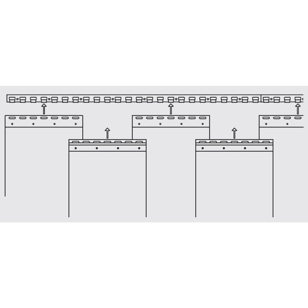 Produktabbildung Nr. 2: Streifenvorhang für den Innenbereich, Streifen Länge 2.200 mm, Überlappung 36 mm