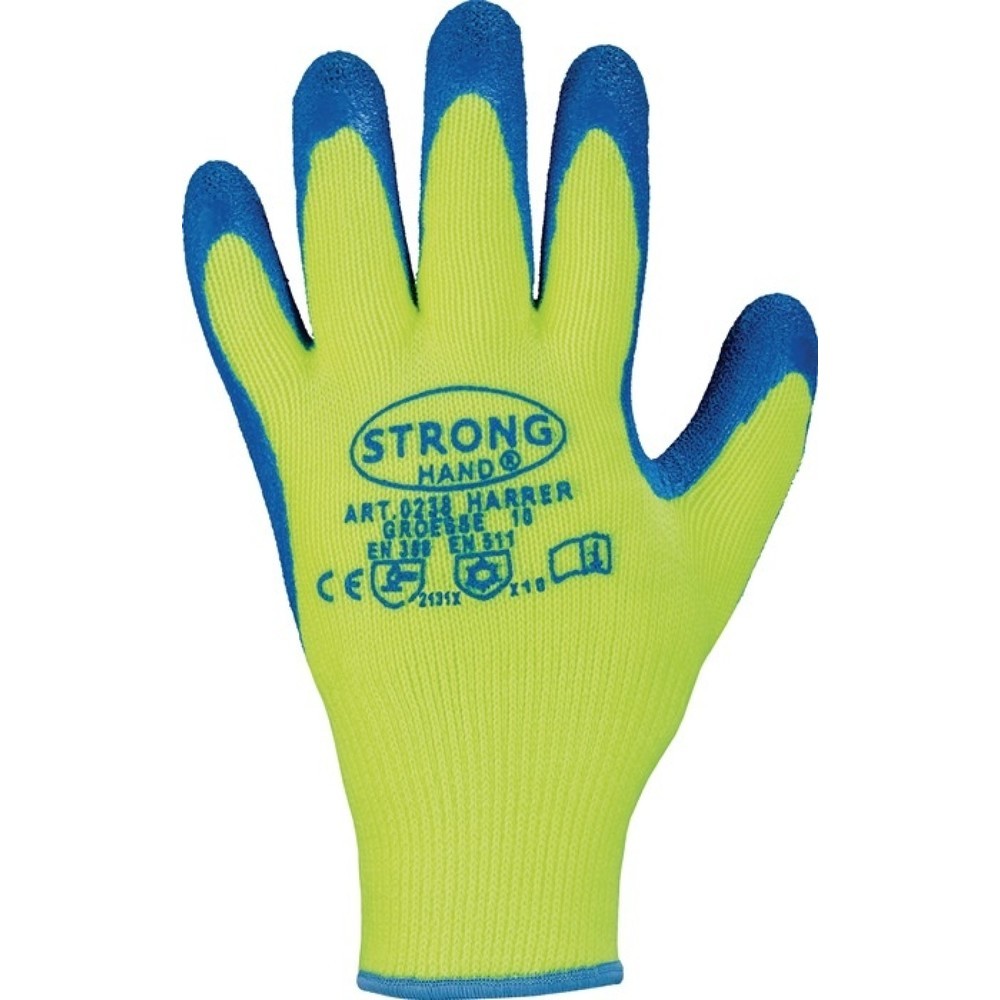 Illustration du produit: STRONGHAND Handschuhe Harrer Gr.9 gelb/blau EN 388