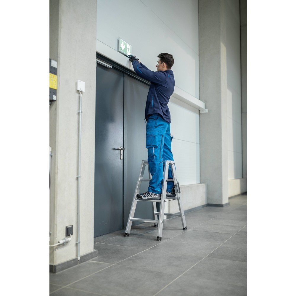 Produktabbildung Nr. 5: Stufen-Stehleiter beidseitig begehbar 2x7 Stufen