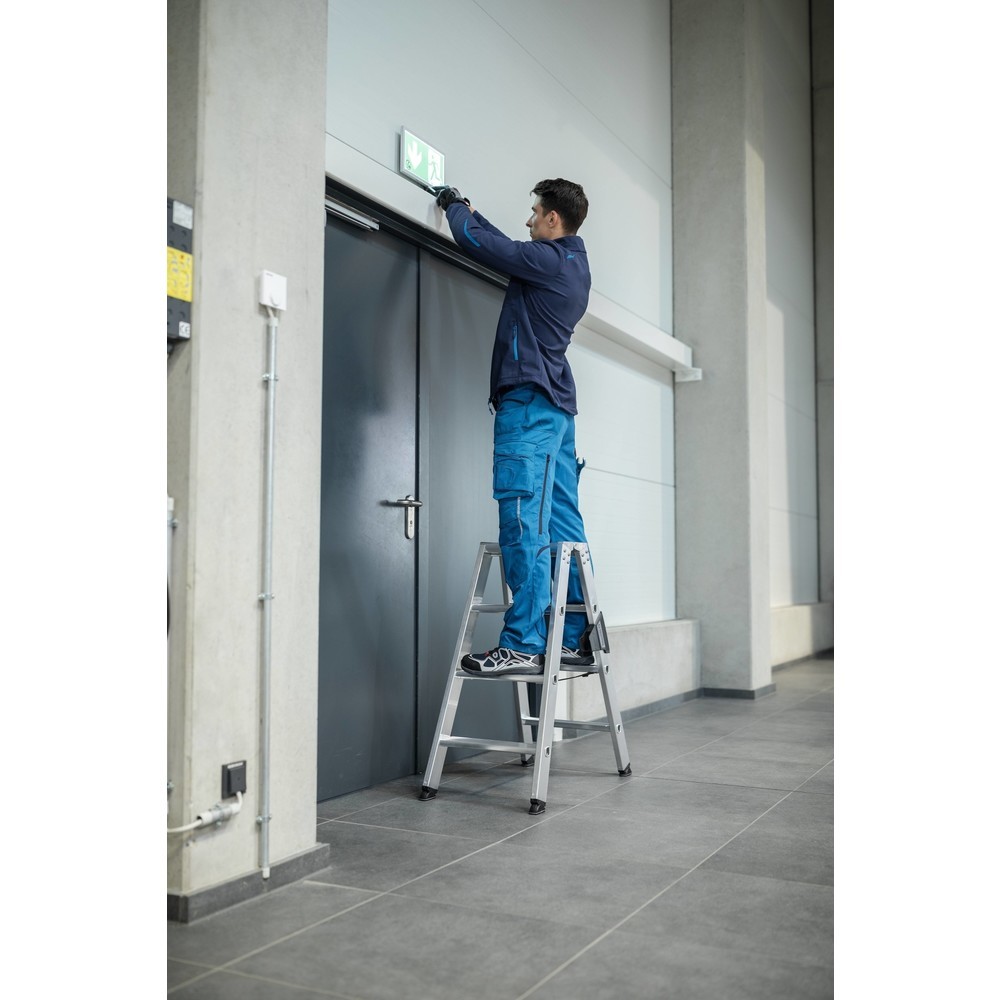 Produktabbildung Nr. 6: Stufen-Stehleiter beidseitig begehbar 2x7 Stufen
