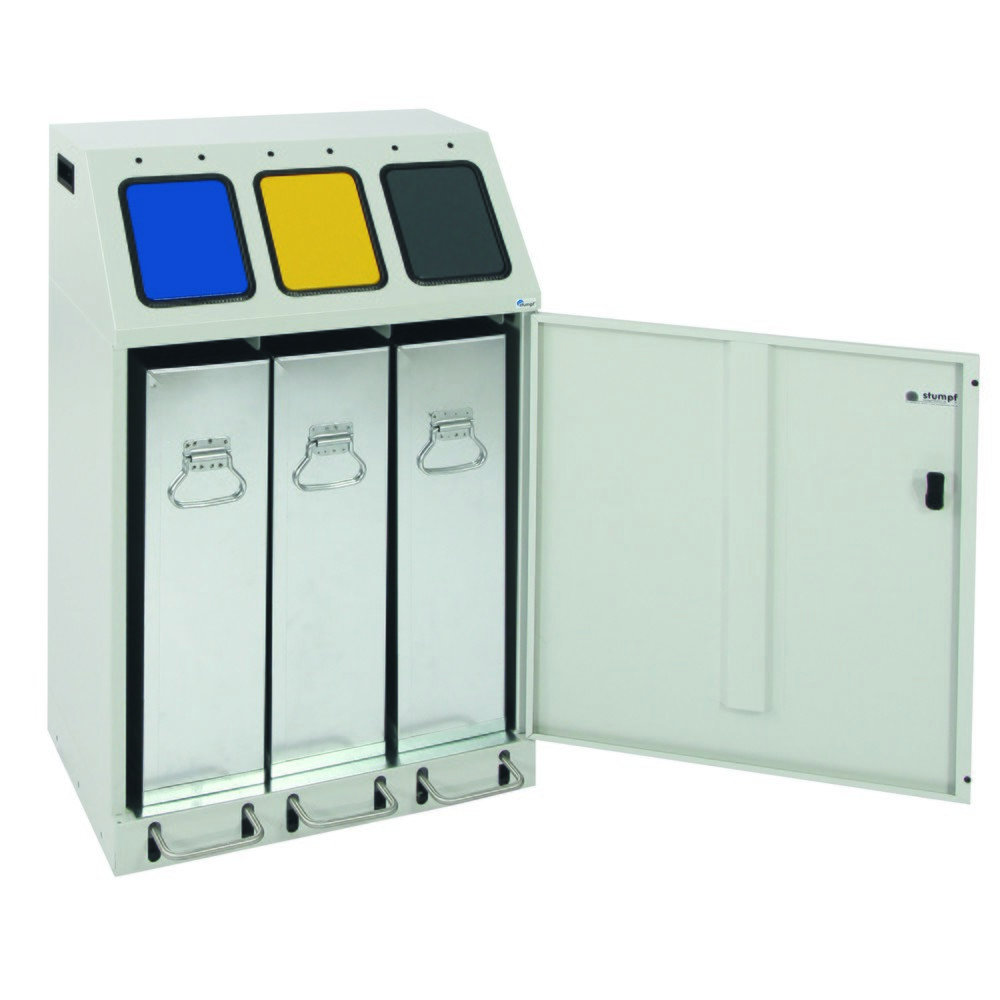 Produktabbildung Nr. 3: stumpf® kompakter Wertstoffsammler mit Fusshebel, 3 x 30 l