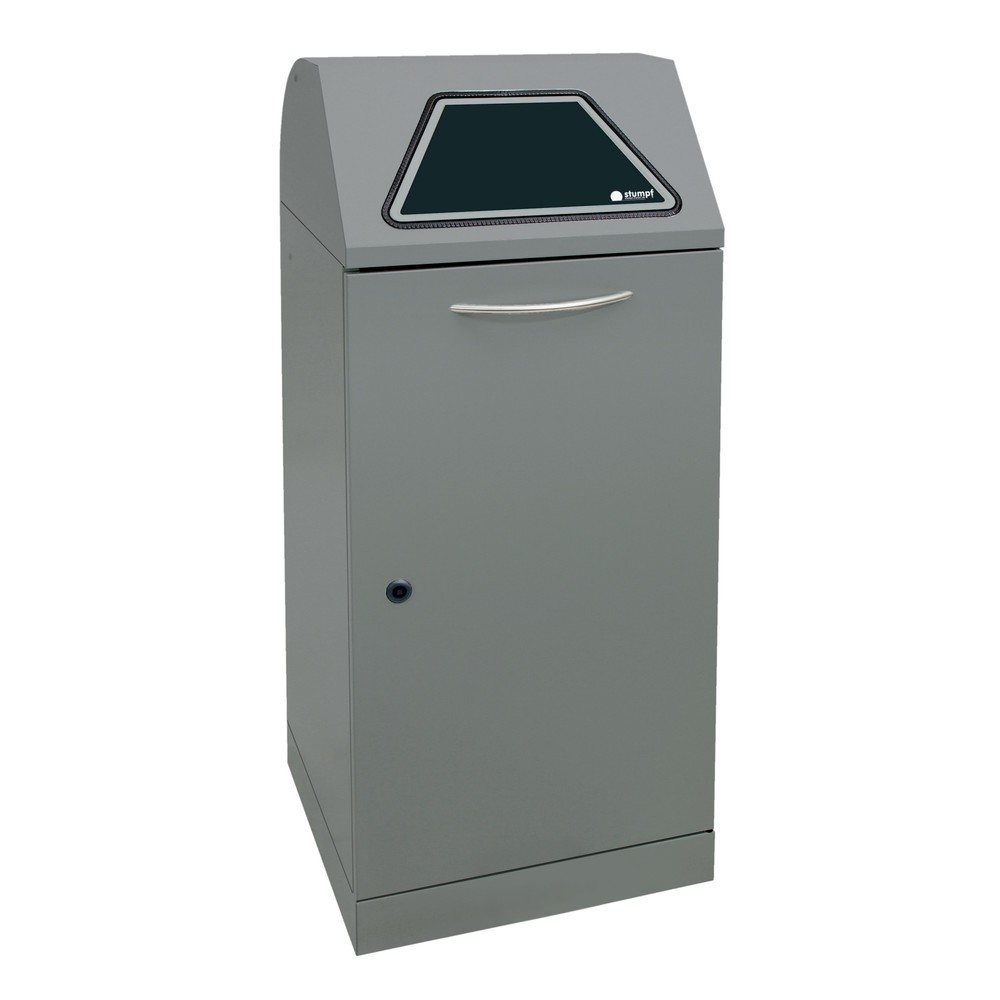 Produktabbildung Nr. 1: stumpf® Wertstoffsammler, inkl. Innenbehälter, Stahlblech, verzinkt, 120 Liter, graualuminium