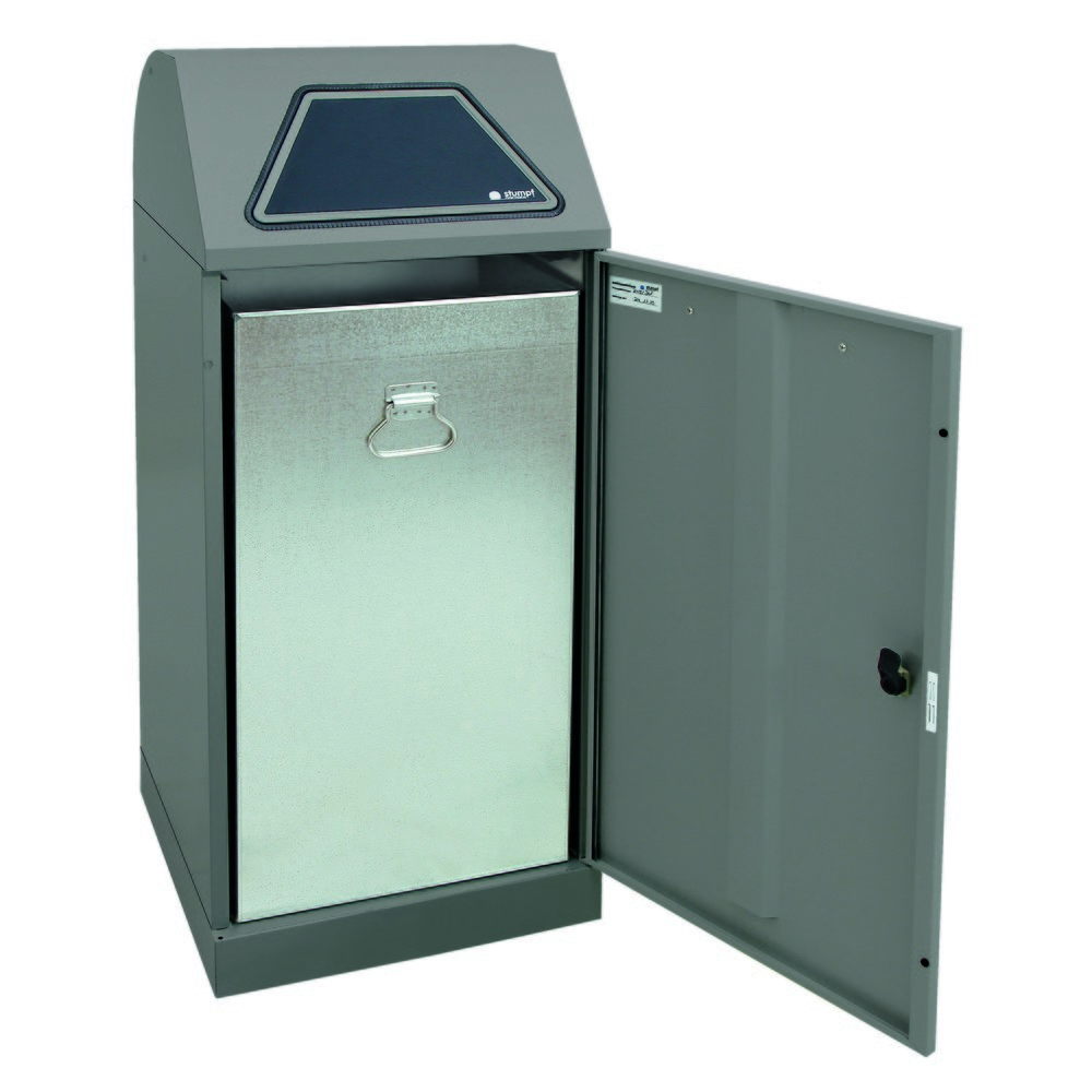 Produktabbildung Nr. 3: stumpf® Wertstoffsammler, inkl. Innenbehälter, Stahlblech, verzinkt, 120 Liter, graualuminium