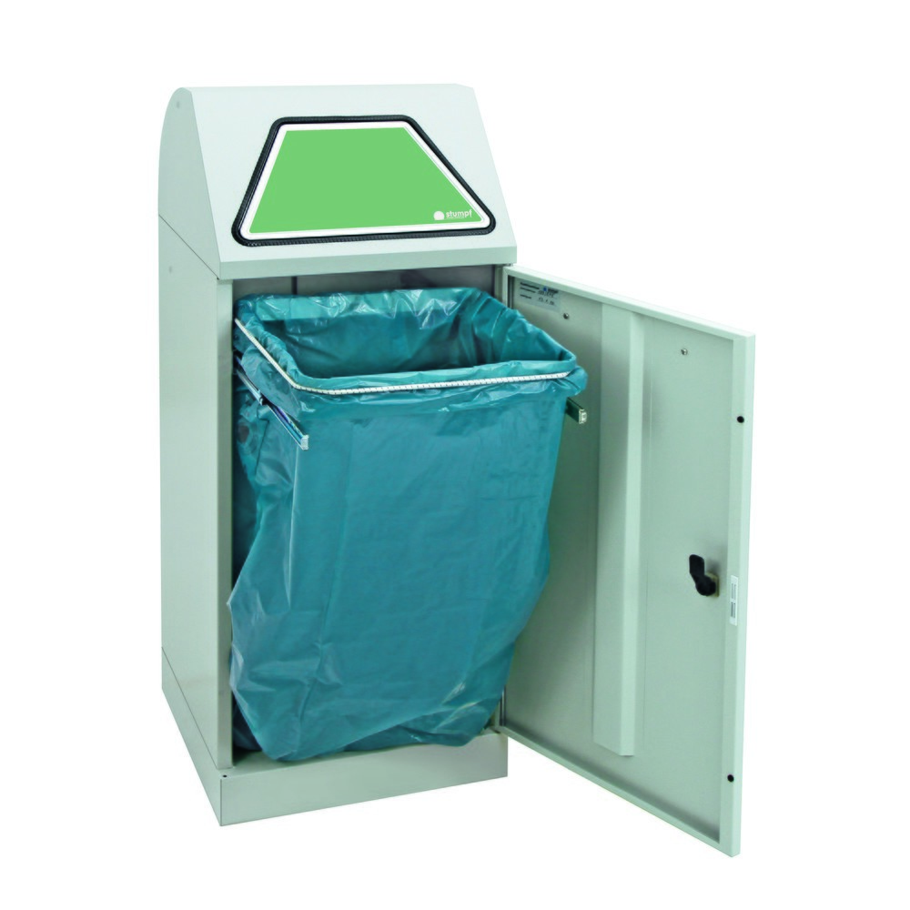 Produktabbildung Nr. 4: stumpf® Wertstoffsammler, mit Abfallsackhalter, Stahlblech, verzinkt, 75 Liter, lichtgrau