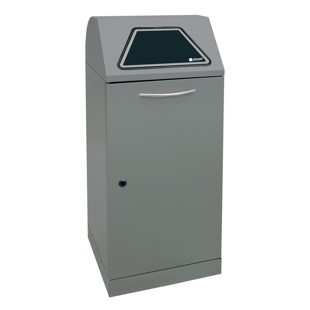 Produktabbildung Nr. 1: stumpf® Wertstoffsammler, mit Abfallsackhalter, Stahlblech, verzinkt, 120 Liter, graualuminium