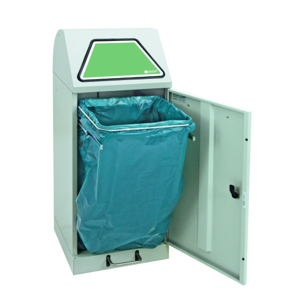 Produktabbildung Nr. 5: stumpf® Wertstoffsammler mit Fusspedal, inkl. Abfallsackhalter, Stahlblech, verzinkt, 75 Liter, lichtgrau