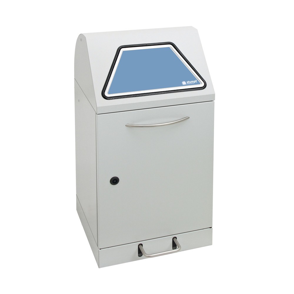 Produktabbildung Nr. 1: stumpf® Wertstoffsammler mit Fusspedal, inkl. Innenbehälter, Stahlblech, verzinkt, 45 Liter, lichtgrau