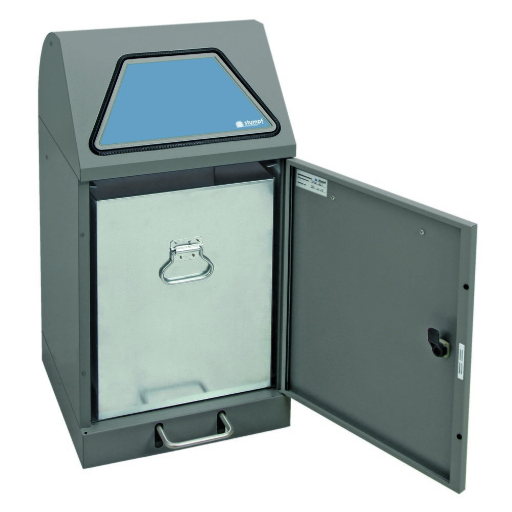 Produktabbildung Nr. 3: stumpf® Wertstoffsammler mit Fusspedal, inkl. Innenbehälter, Stahlblech, verzinkt, 45 Liter, graualuminium