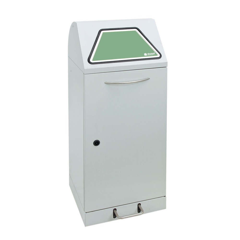 Produktabbildung Nr. 1: stumpf® Wertstoffsammler mit Fusspedal, inkl. Innenbehälter, Stahlblech, verzinkt, 75 Liter, lichtgrau