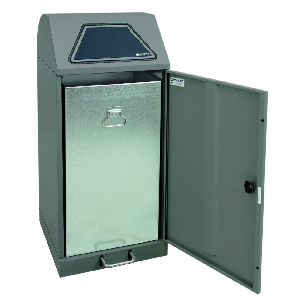 Produktabbildung Nr. 3: stumpf® Wertstoffsammler mit Fusspedal, inkl. Innenbehälter, Stahlblech, verzinkt, 120 Liter, graualuminium