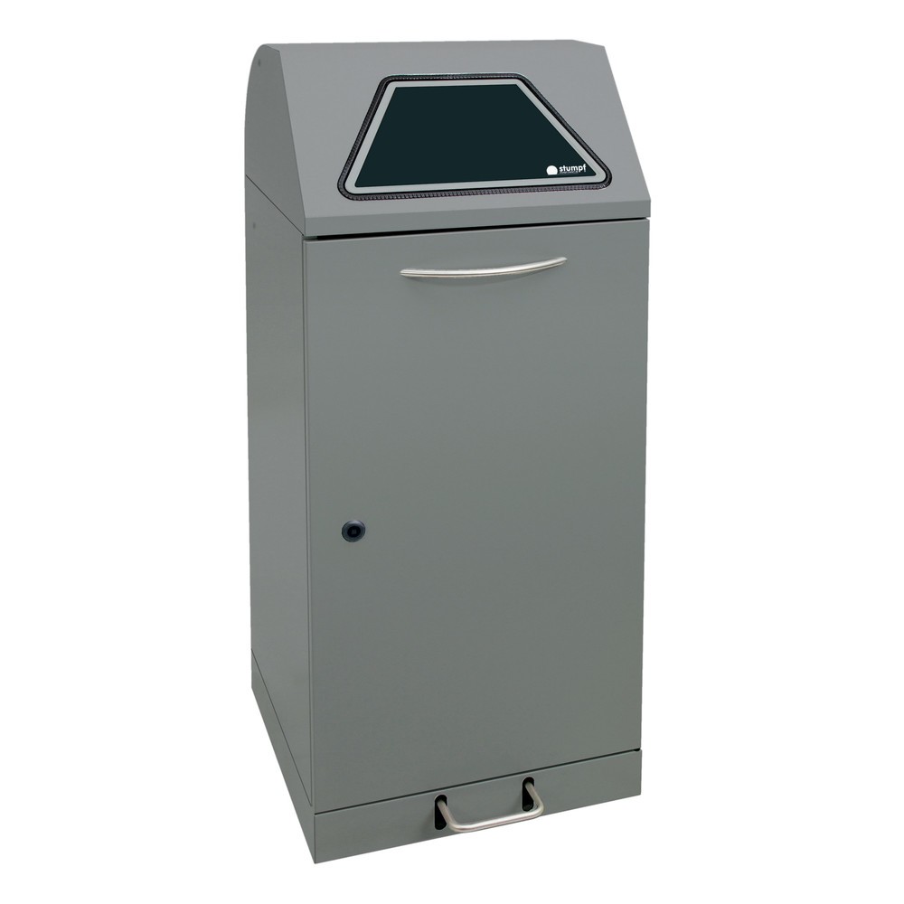 Produktabbildung Nr. 1: stumpf® Wertstoffsammler mit Fusspedal, inkl. Innenbehälter, Stahlblech, verzinkt, 120 Liter, graualuminium