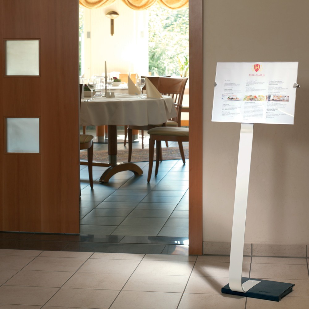 Produktabbildung Nr. 2: Support au sol DURABLE Crystal Sign avec tableau en verre acrylique, DIN A3