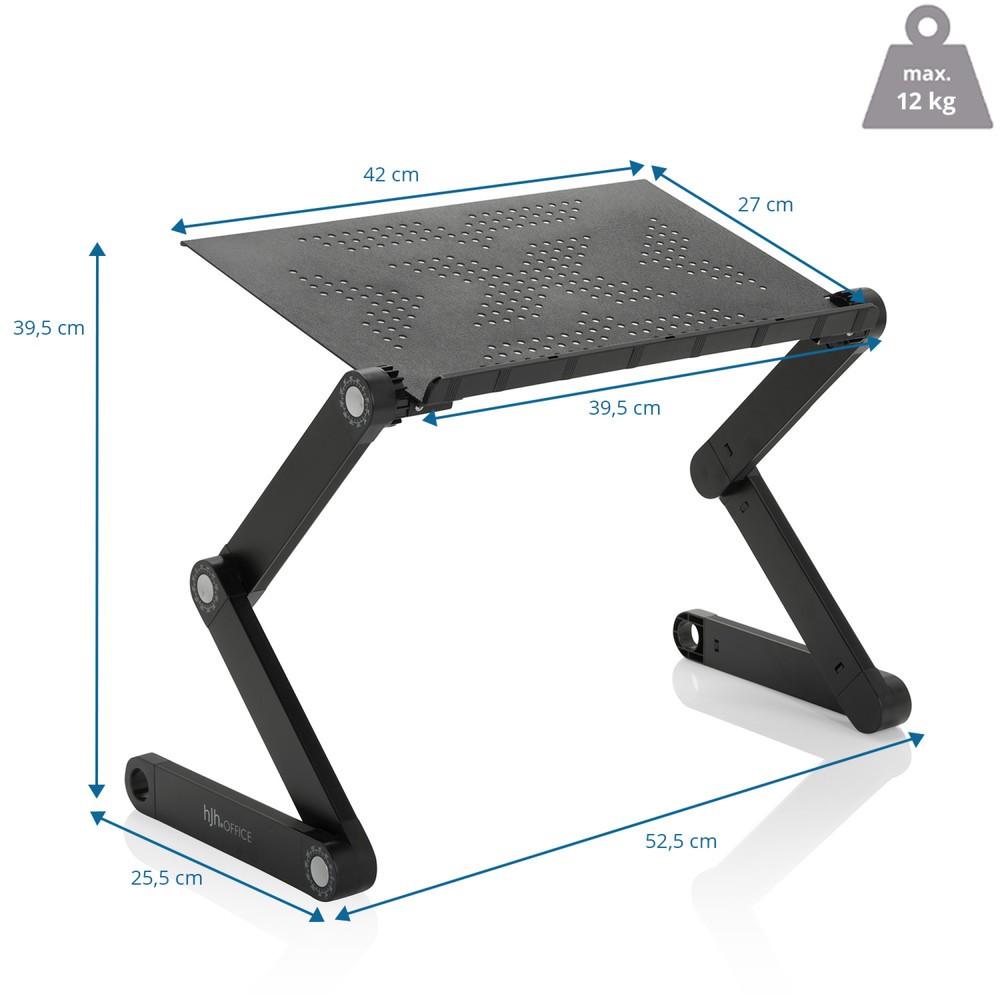 Produktabbildung Nr. 5: Support de bureau assis/debout hjh OFFICE VM-SA II rabattable aluminium, noir