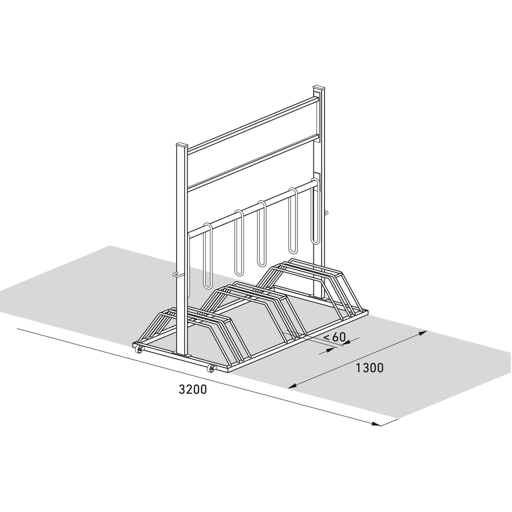 Produktabbildung Nr. 2: Support Vélo promotionnel, aluminium blanc