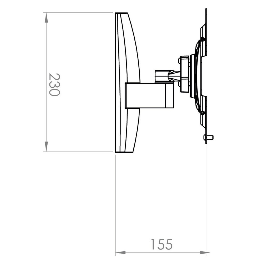 Produktabbildung Nr. 6: Support mural TS 1, noir