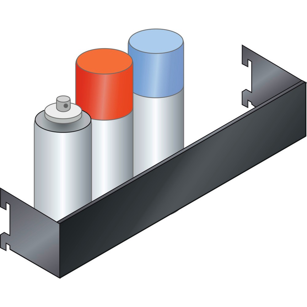 Illustration du produit: Support pour bombes aérosol LISTA, (lxPxH) 380x74x70 mm