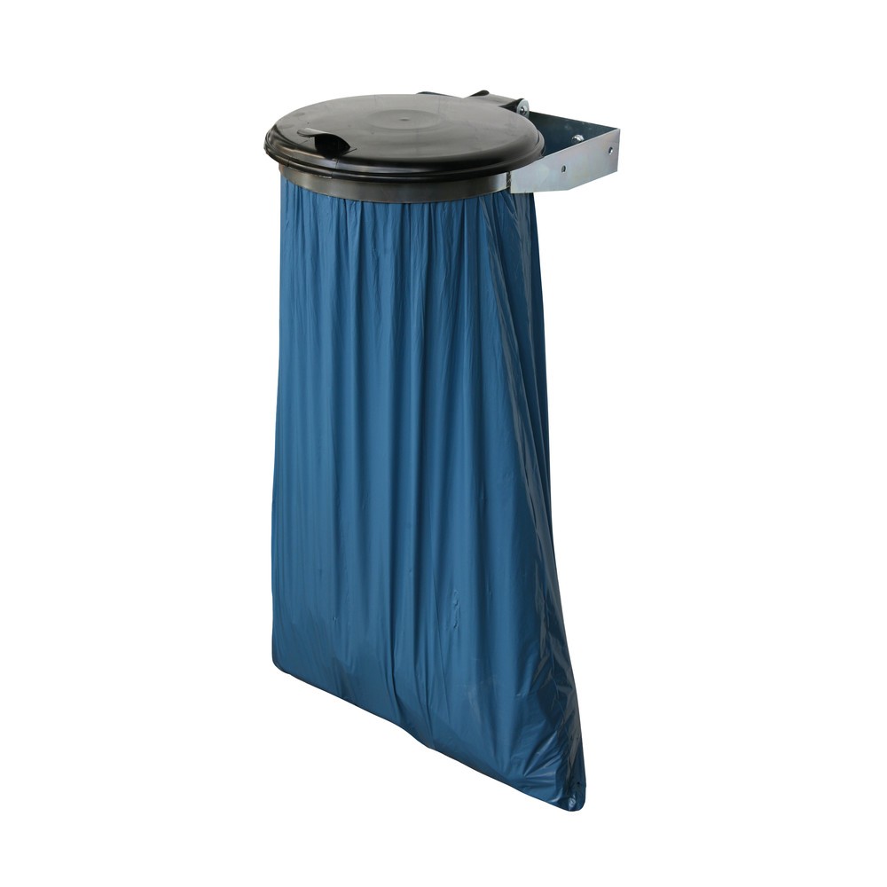 Produktabbildung Nr. 3: RENNER Support pour 1 sac poubelle, support mural, couvercle en plastique, galvanisé à chaud