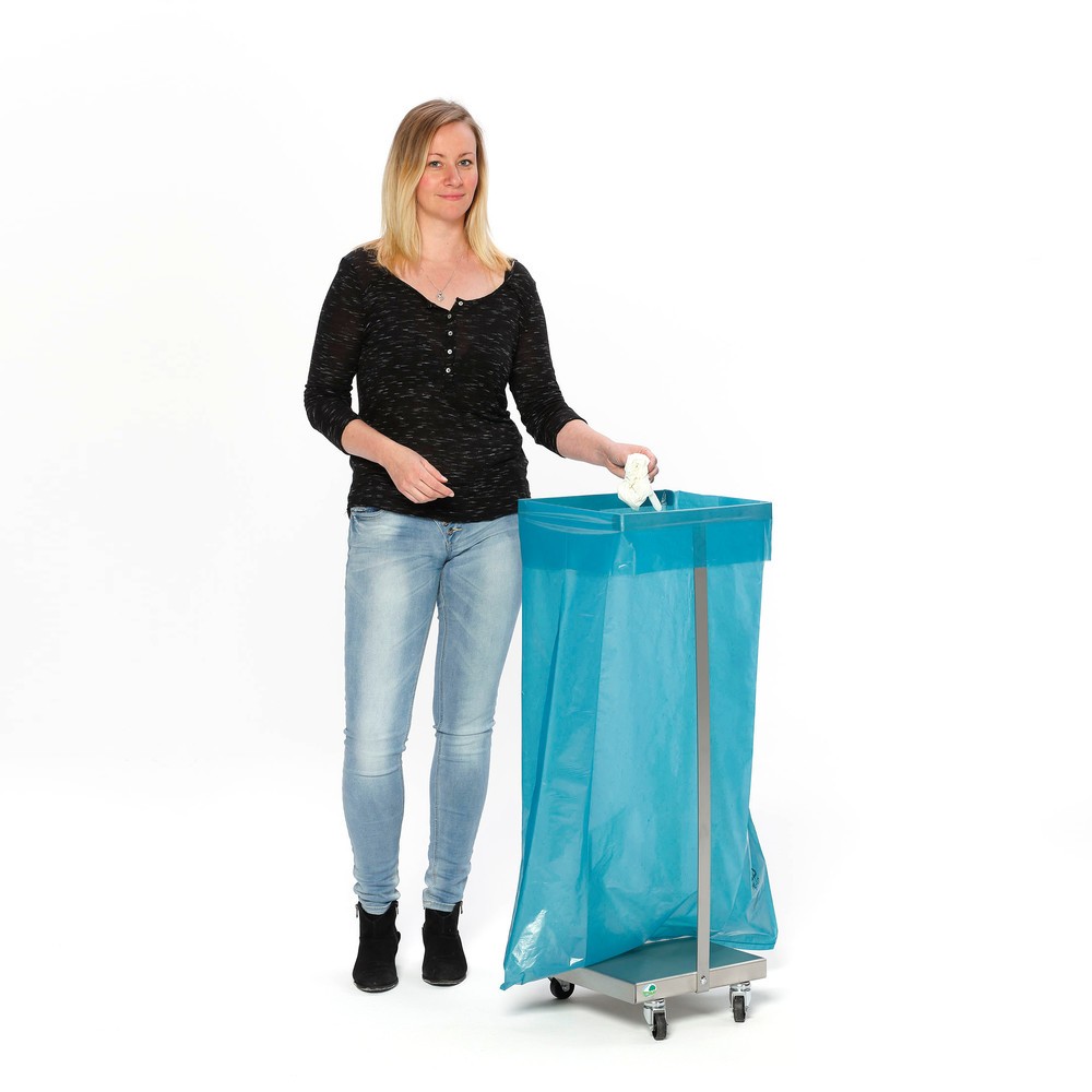 Produktabbildung Nr. 3: Support pour sac poubelle VAR®, acier inoxydable, 60 litres, mobile