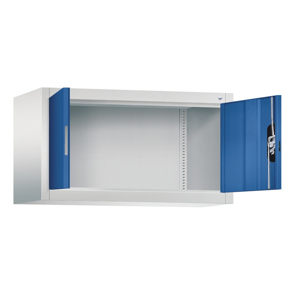 N° de l'image du produit 2 : C+P Armoire d'appoint, HxlxP 500 x 930 x 400 mm, gris clair, bleu gentiane