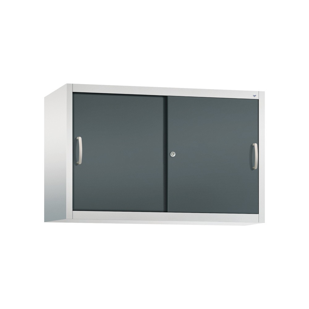 Produktabbildung Nr. 1: Surmeuble pour armoire à portes coulissantes d’atelier C+P, 1 tablette, H x l x P 790 x 1 200 x 400 mm, gris anthracite, gris clair