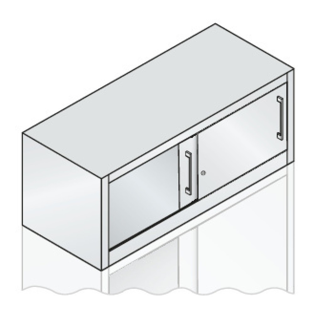 Produktabbildung Nr. 2: Surmeuble pour armoire à portes coulissantes d’atelier C+P, H x l x P 500 x 1 200 x 500 mm, gris clair, rouge rubis