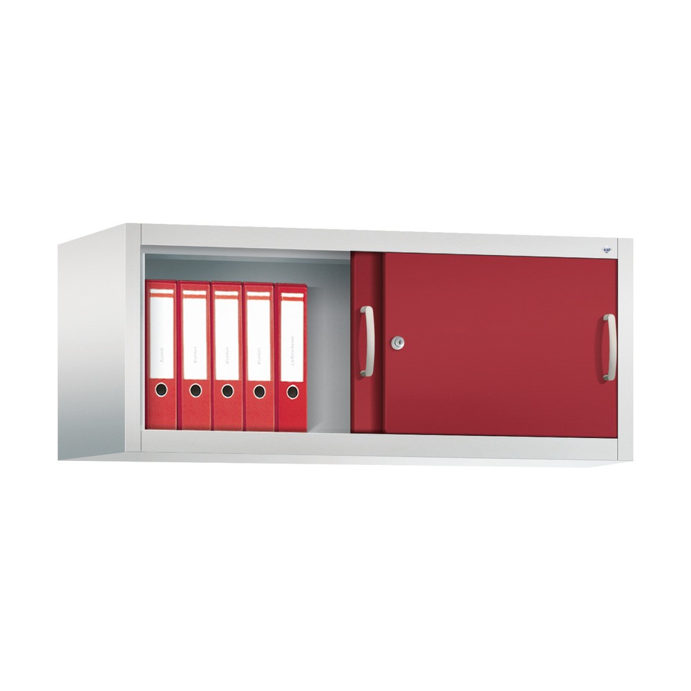 Produktabbildung Nr. 4: Surmeuble pour armoire à portes coulissantes d’atelier C+P, H x l x P 500 x 1 200 x 500 mm, gris clair, rouge rubis